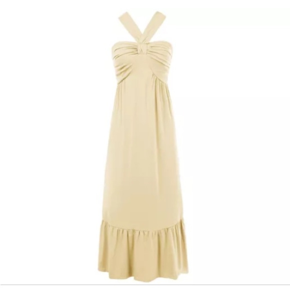 GRACE KARIN Women's Criss Cross Halterneck Sleeveless Flowy A Line Maxi Dress